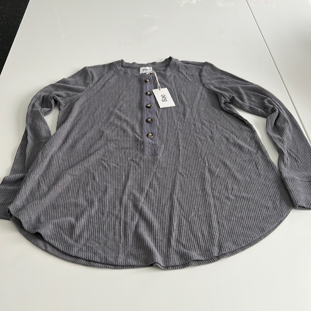BAE thermal top in a purple gray color